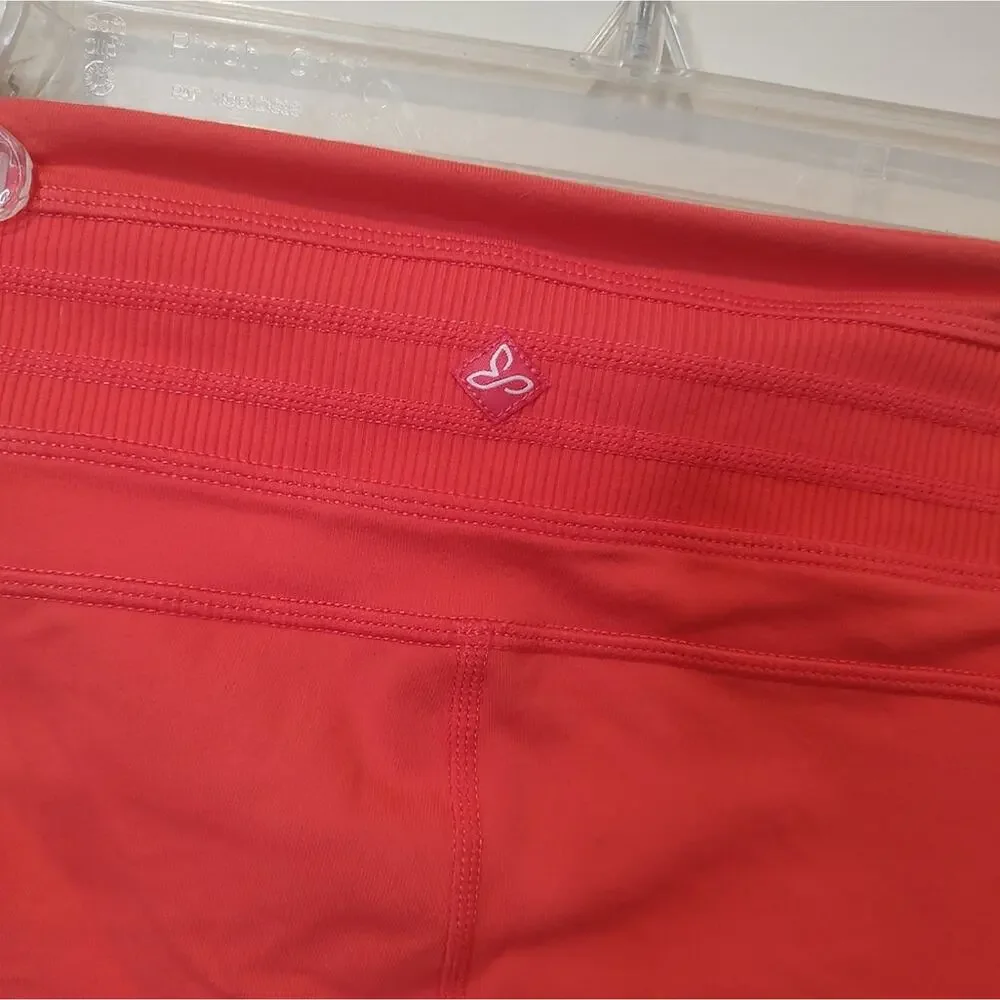 pRana Olympia Knicker Cropped Leggings Size XL Coral